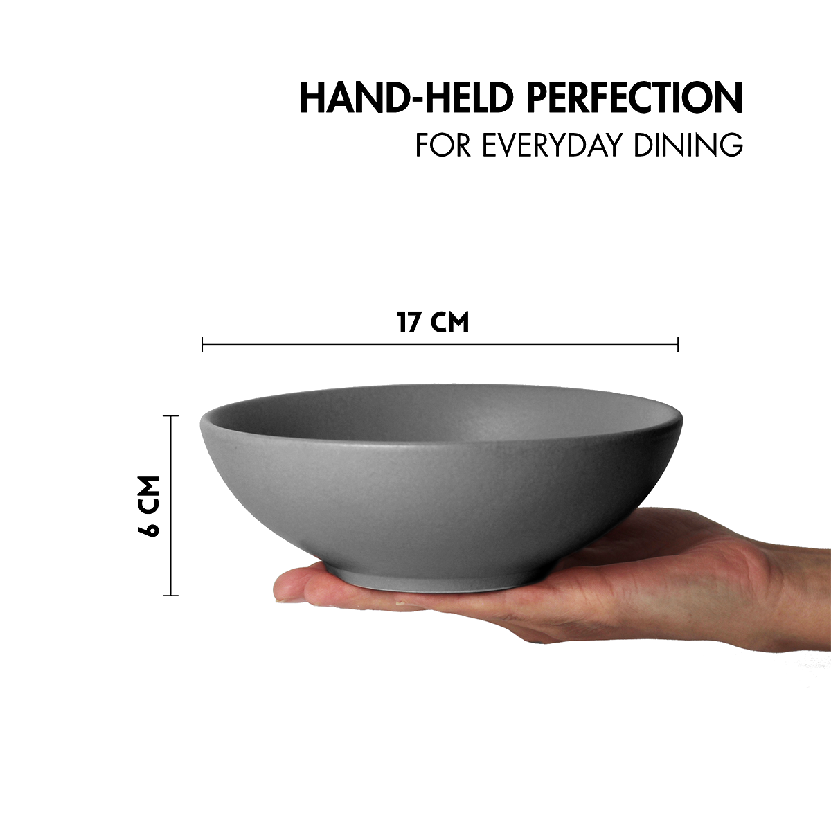 Ceramic Ramen Bowls | Set of 2 | Pebble Grey | Serving Bowls for Rice, Noodles, Ramen |