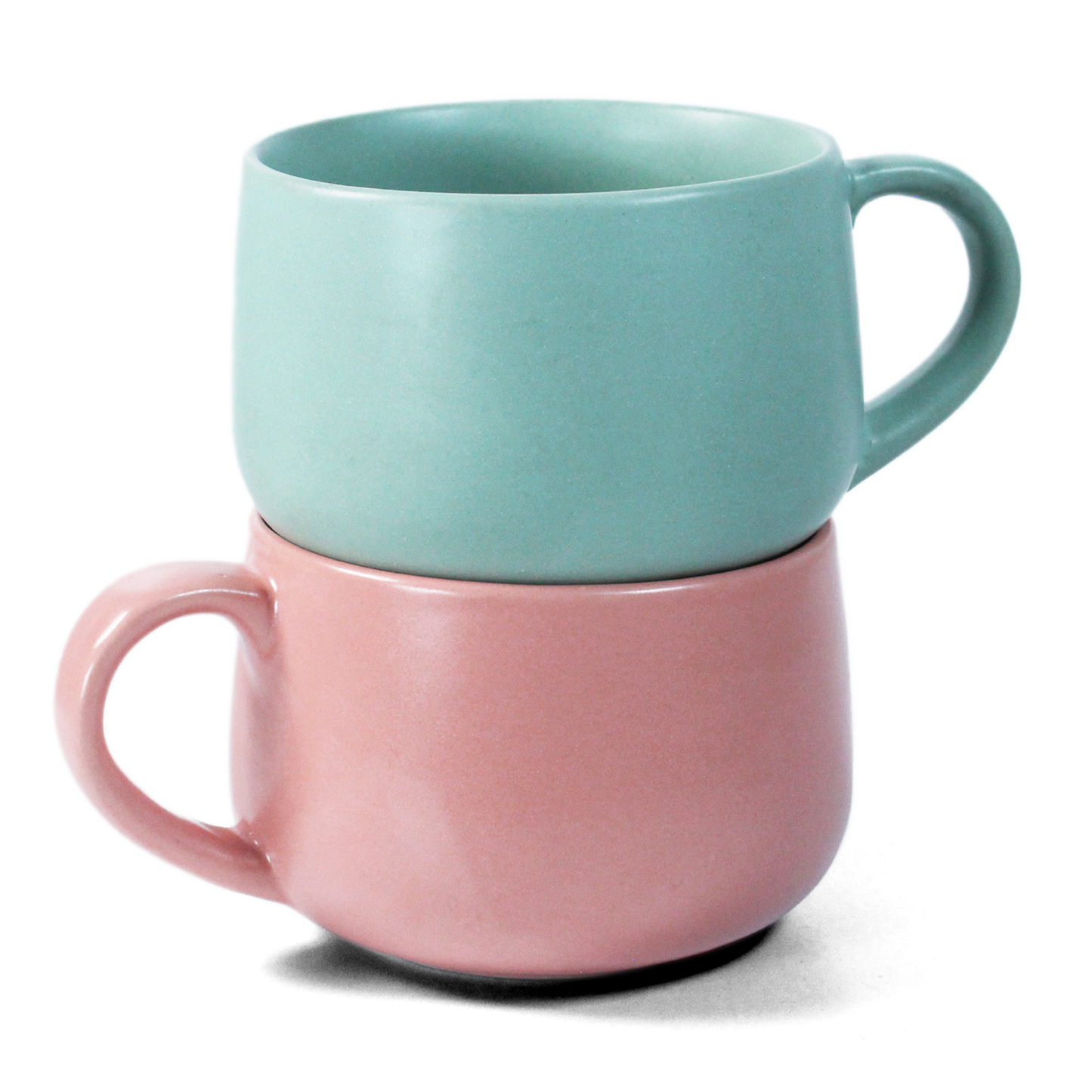 Flamingo Pink + Almost Blue Mug - Set of 2
