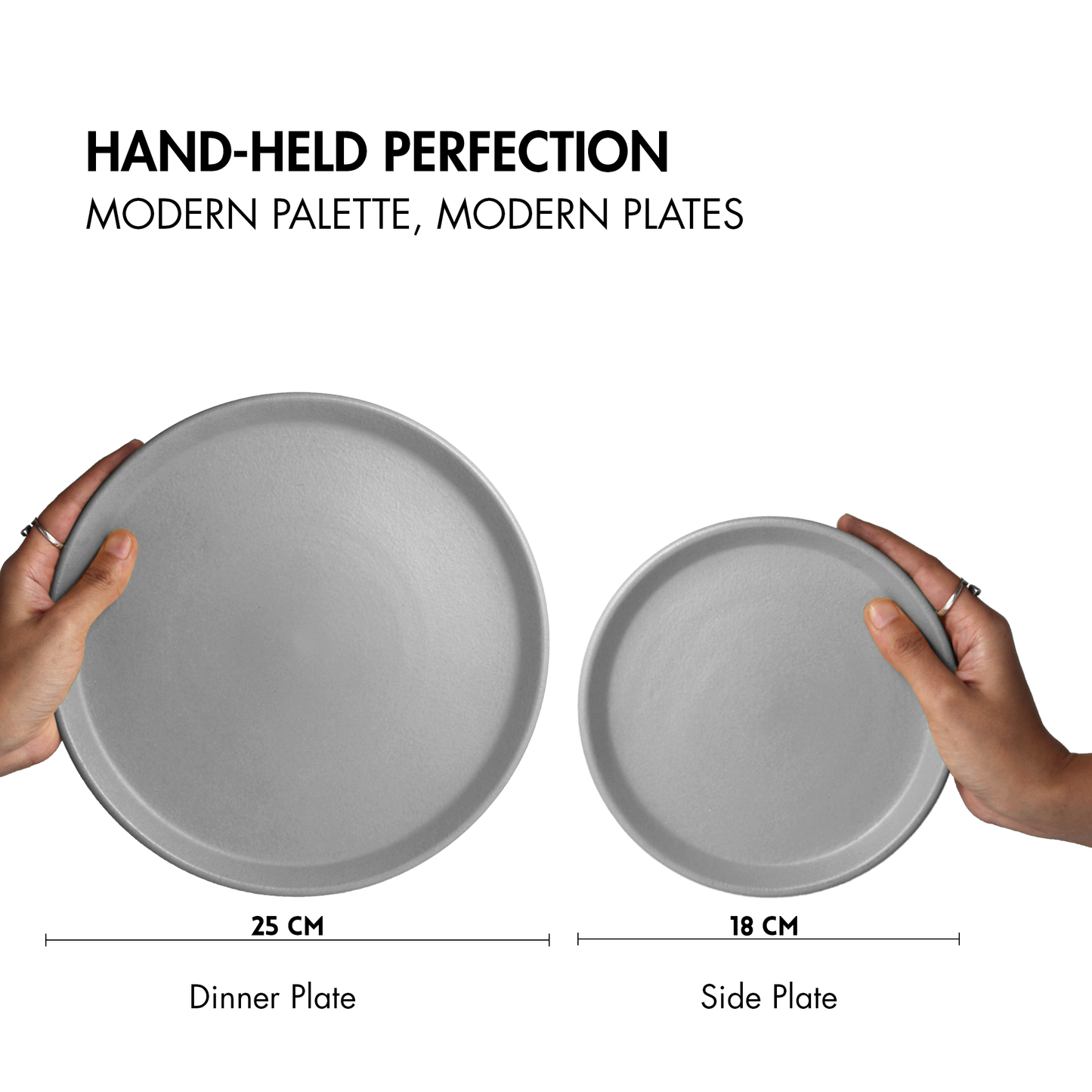 Ceramic 21 Piece Dinner Set | The Full Dinner Set | Pebble Grey | SilkMatte Finish |