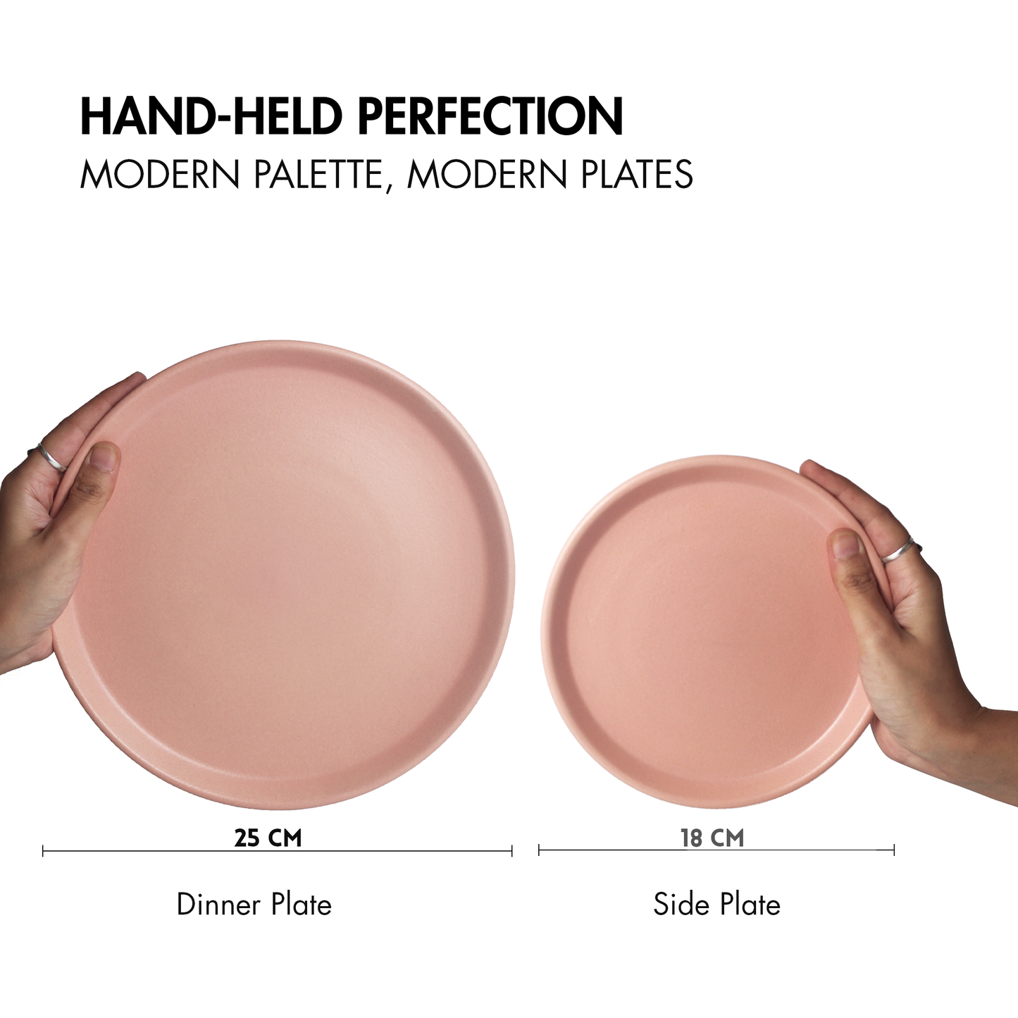 Ceramic 21 Piece Dinner Set | The Full Dinner Set | Flamingo Pink | SilkMatte Finish |