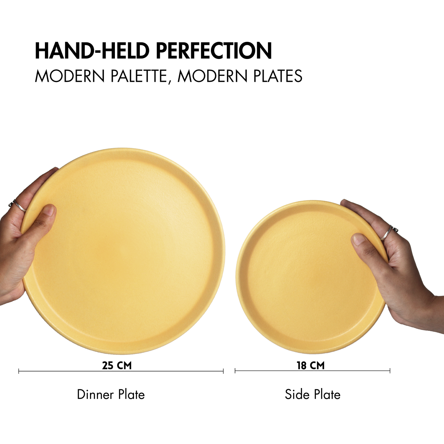 Ceramic 21 Piece Dinner Set | The Full Dinner Set | Aamras Yellow | SilkMatte Finish |