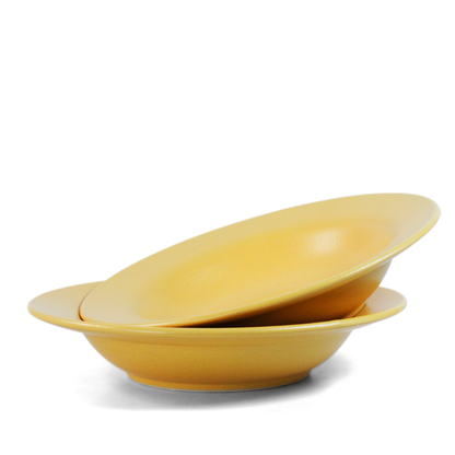 Aamras Yellow Classic Pasta Plate - Set of 2