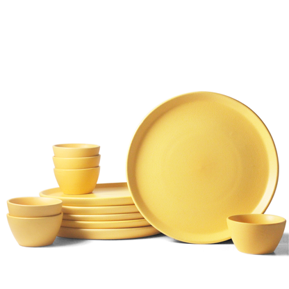 Aamras Yellow Family Dinner Set