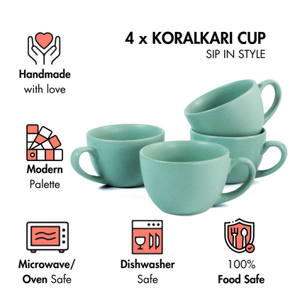 Almost Blue Cup - Set of 4