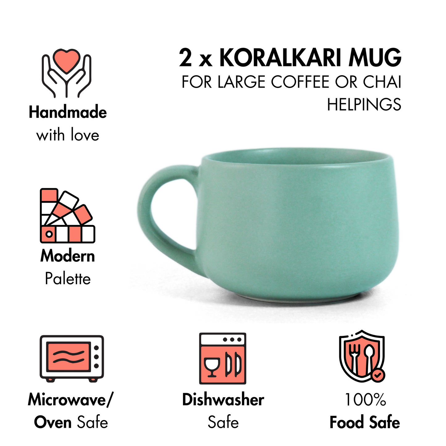 Almost Blue Mug - Set of 2