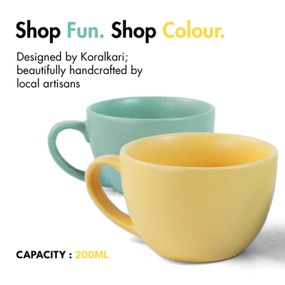 Almost Blue + Aamras Yellow Cup - Set of 4