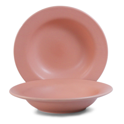 Flamingo Pink Classic Pasta Plate - Set of 2