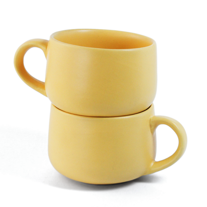 Aamras Yellow Mug - Set of 2