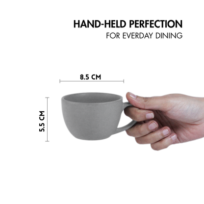 Pebble Grey Cups - Set of 4