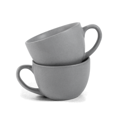 Pebble Grey Cups - Set of 4