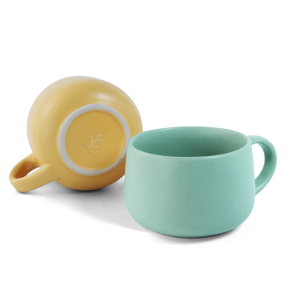 Almost Blue + Aamras Yellow Mug - Set of 2