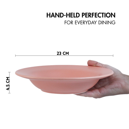 Flamingo Pink Classic Pasta Plate - Set of 2