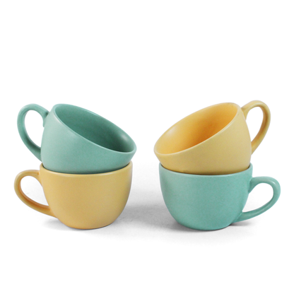 Almost Blue + Aamras Yellow Cup - Set of 4