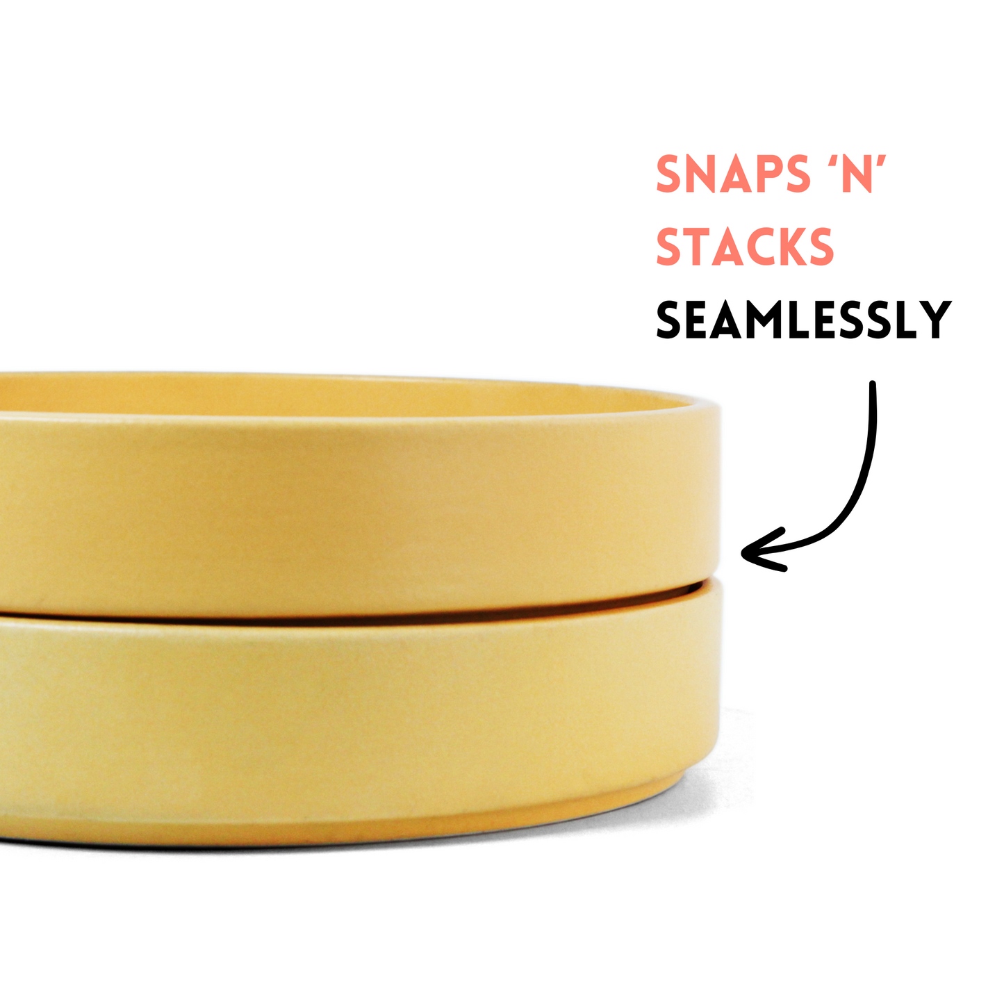 Aamras Yellow Stackable Serving Bowl - Set of 2