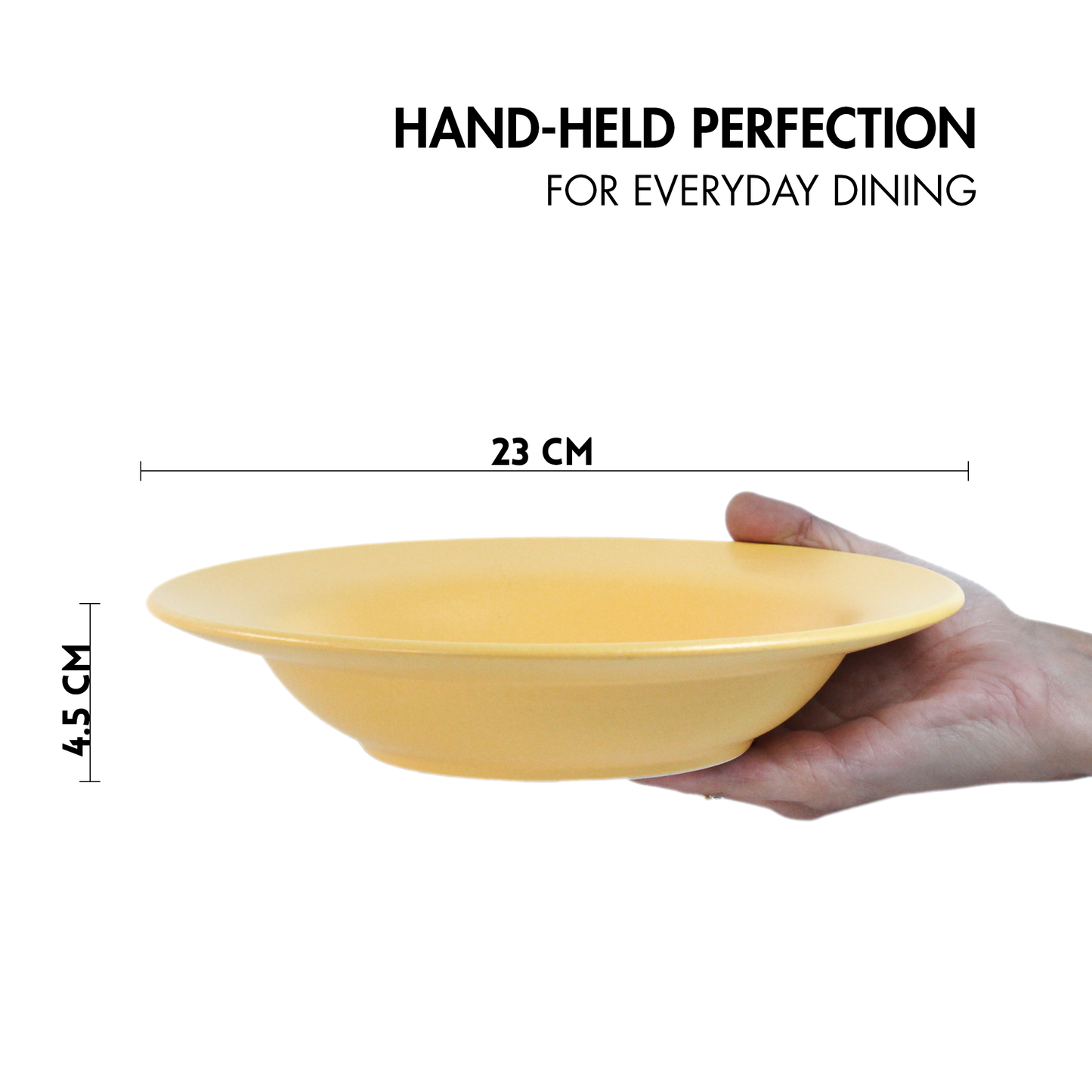Aamras Yellow Classic Pasta Plate - Set of 2