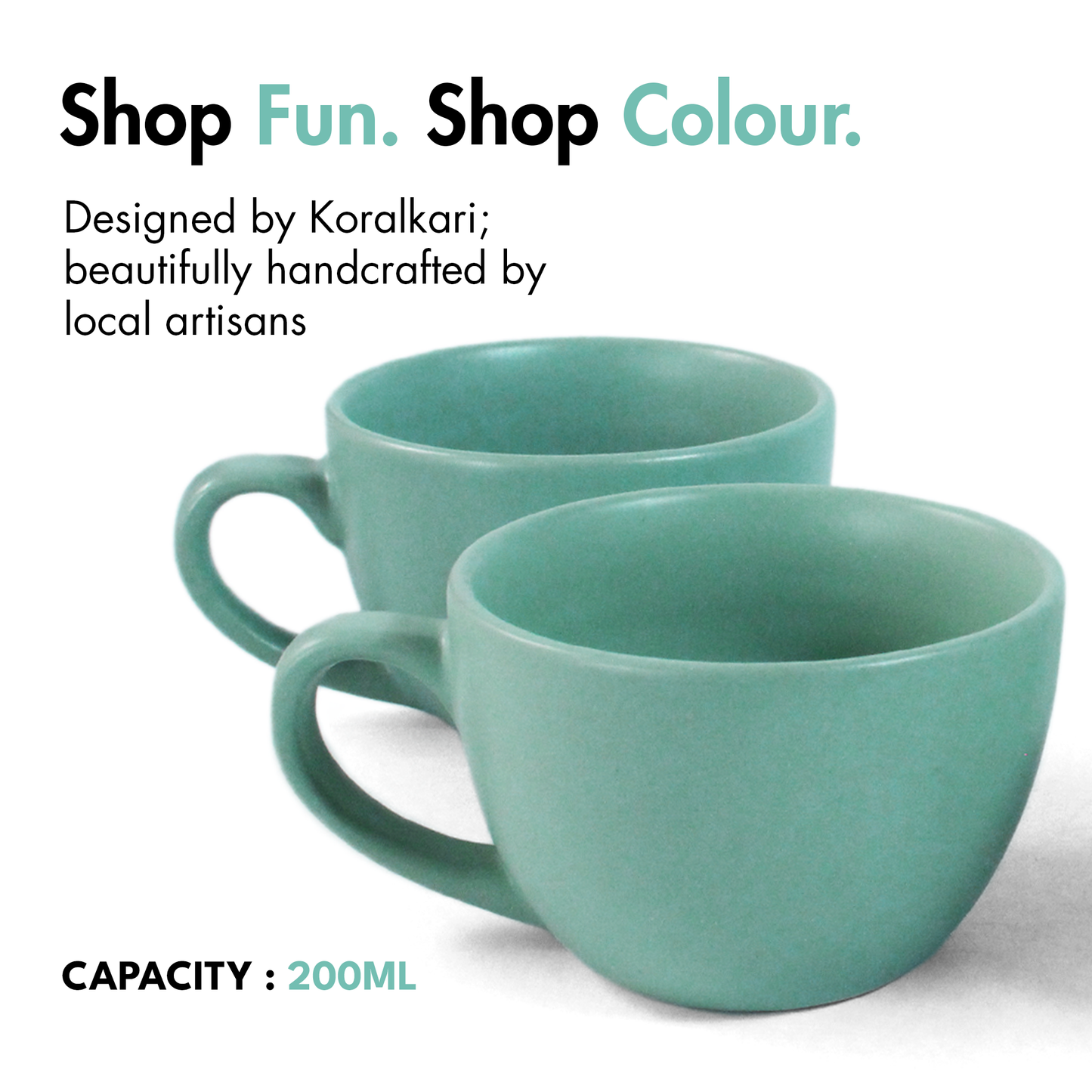 Almost Blue Cup - Set of 4