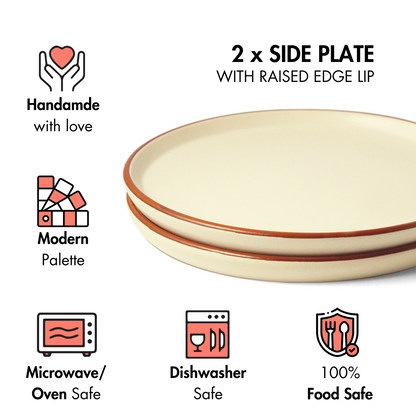 Vanilla Biscuit Small Plate - Set of 2