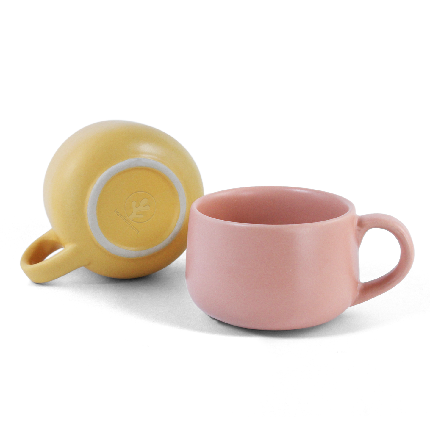 Aamras Yellow + Flamingo Pink Mug - Set of 2