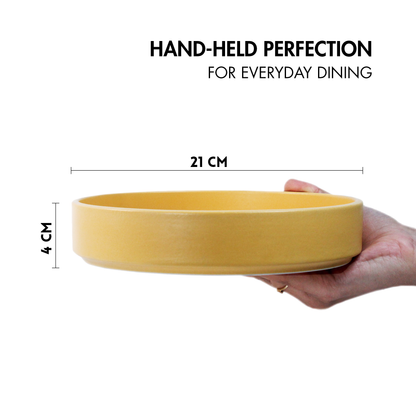 Aamras Yellow Stackable Serving Bowl - Set of 2