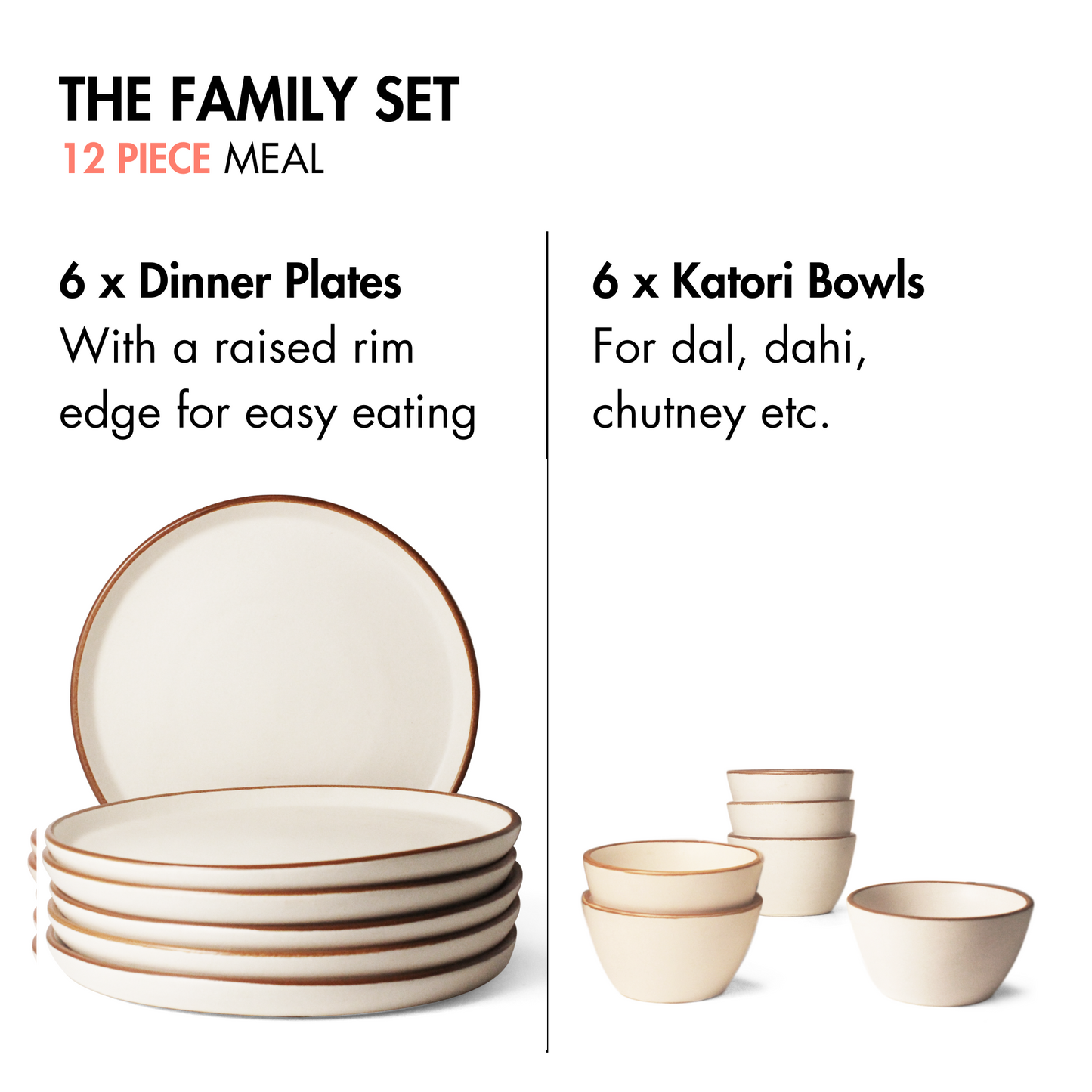 Vanilla Biscuit Family Dinner Set