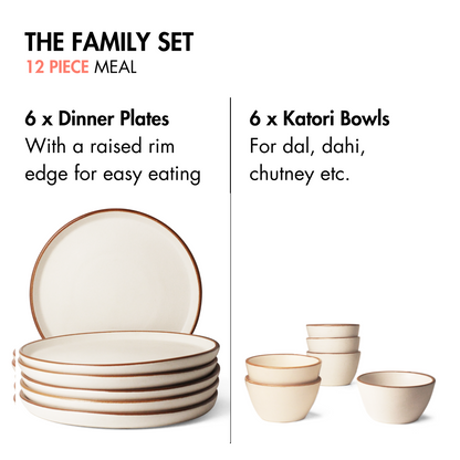 Vanilla Biscuit Family Dinner Set