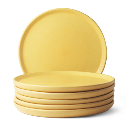 Aamras Yellow Dinner Plate - Set of 6