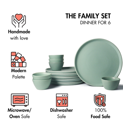 Almost Blue Family Dinner Set