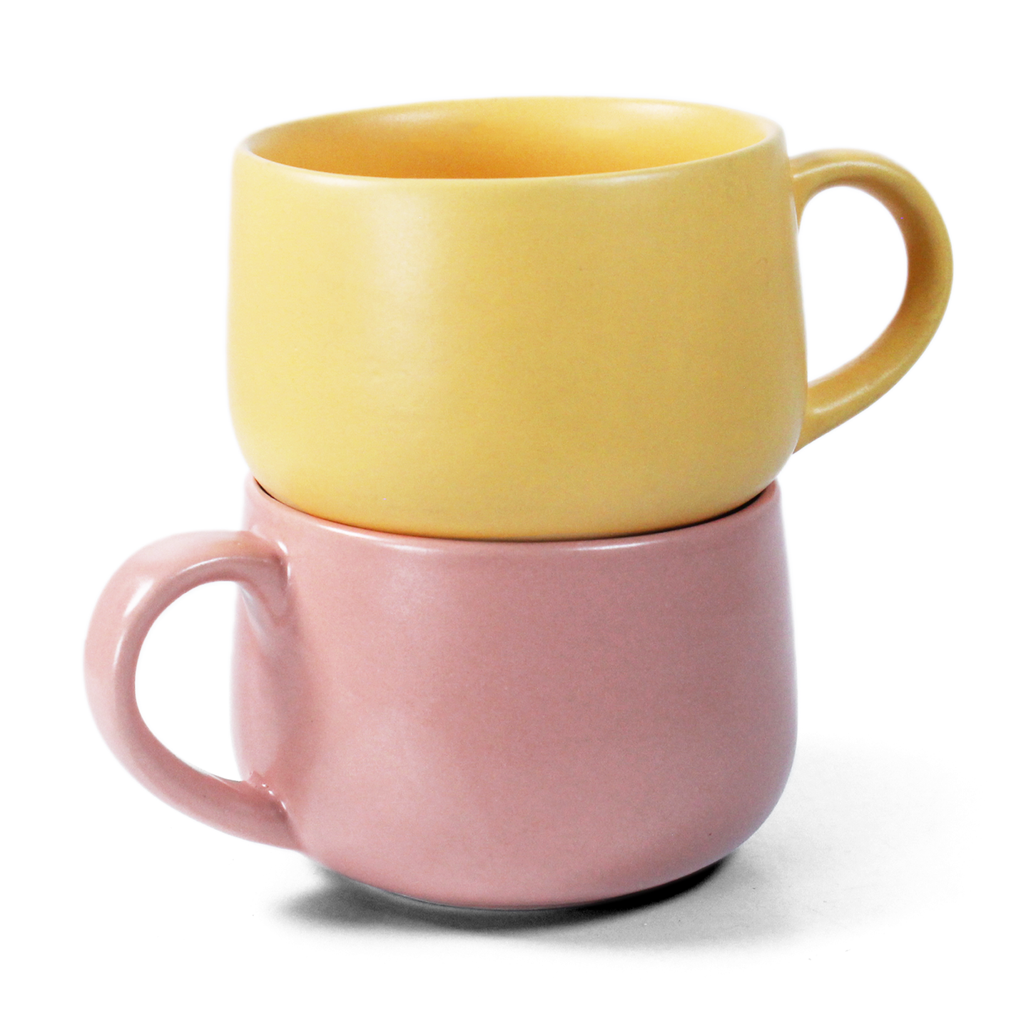 Aamras Yellow + Flamingo Pink Mug - Set of 2