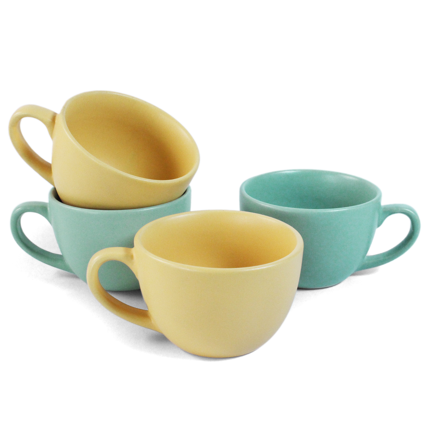 Almost Blue + Aamras Yellow Cup - Set of 4