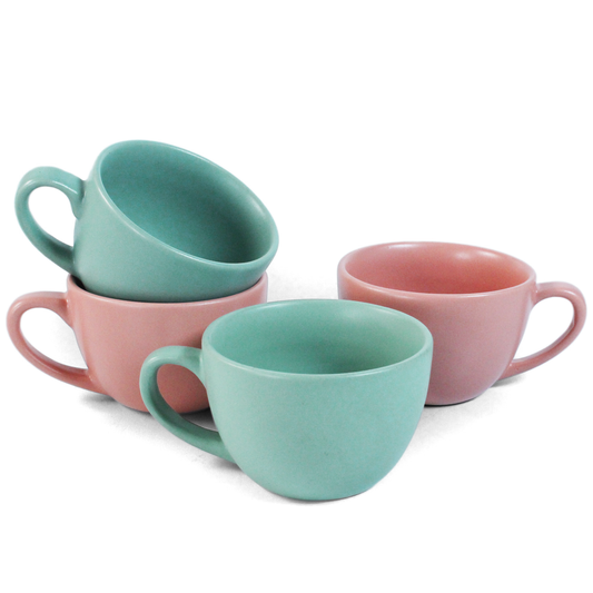 Flamingo Pink + Almost Blue Cup - Set of 4