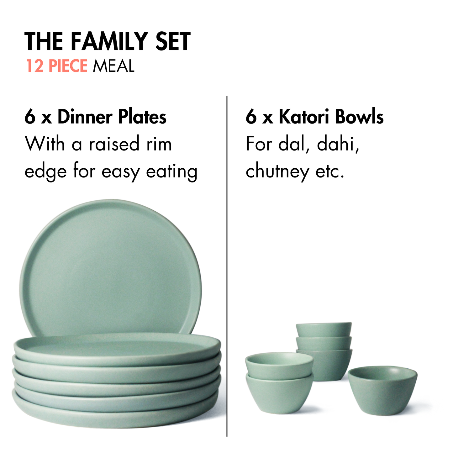 Almost Blue Family Dinner Set
