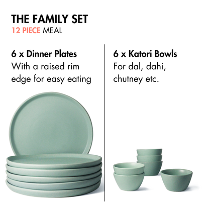 Almost Blue Family Dinner Set