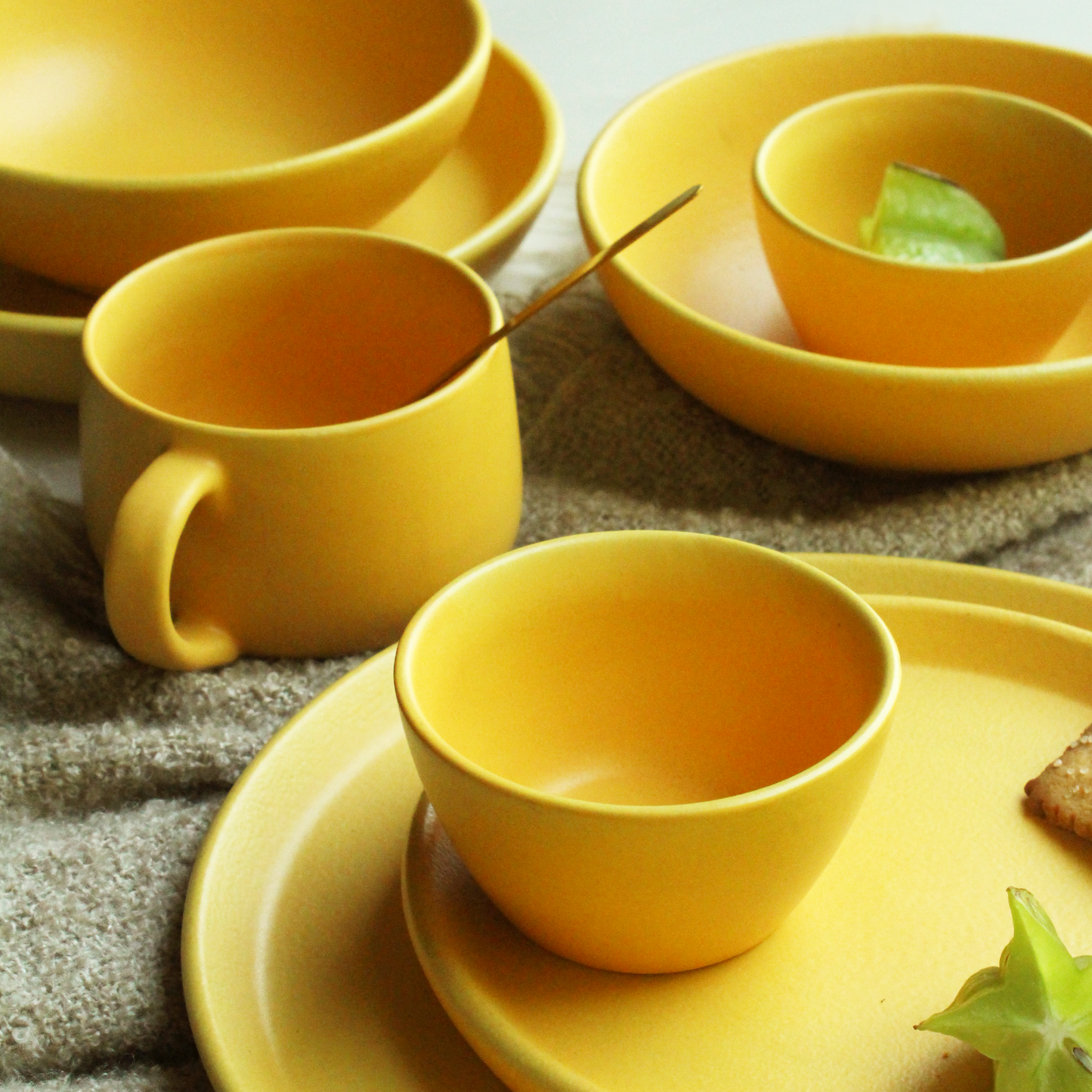 Aamras Yellow Pasta Bowl - Set of 2