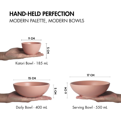 Ceramic 21 Piece Dinner Set | The Full Dinner Set | Flamingo Pink | SilkMatte Finish |