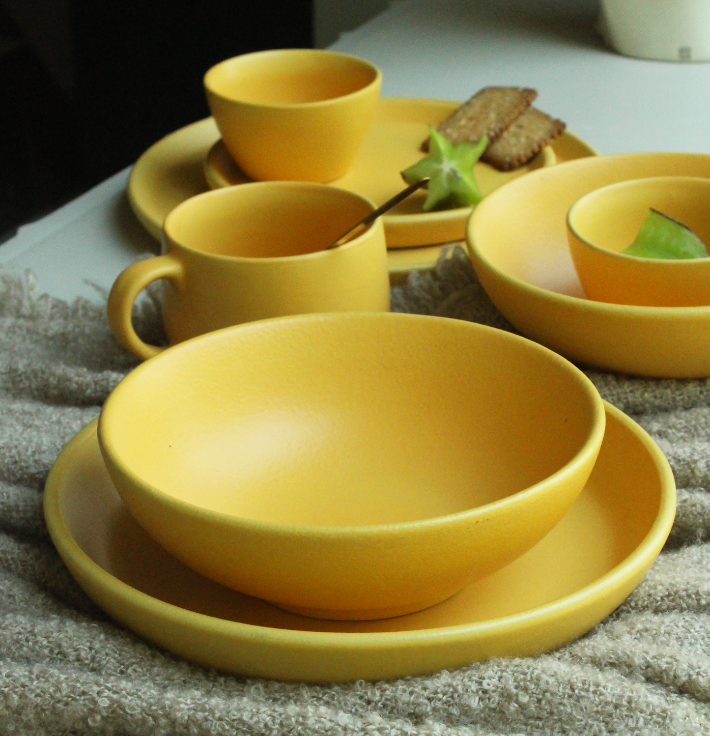 Aamras Yellow Serving Bowl - Set of 2
