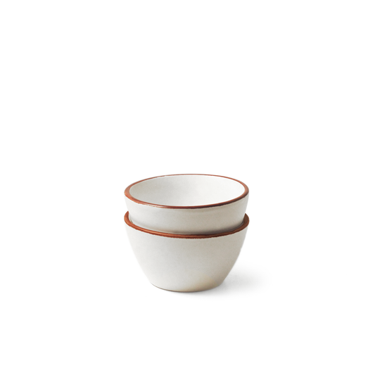 Ceramic Small Bowls | Set of 2 | Vanilla Biscuit | Katori Bowls for Dal, Dahi, Dip, Chutney |