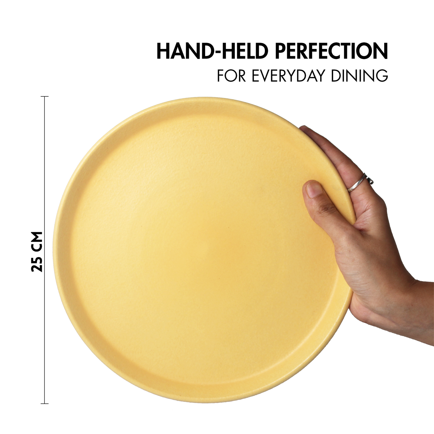 Aamras Yellow Dinner Plate - Set of 2
