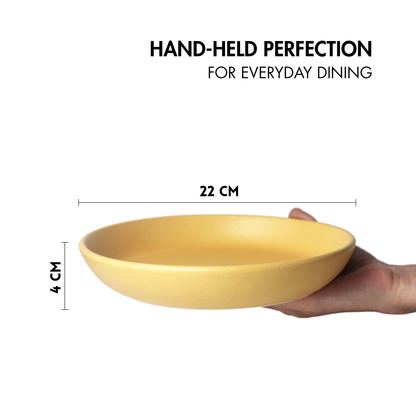 Aamras Yellow Pasta Bowl - Set of 2