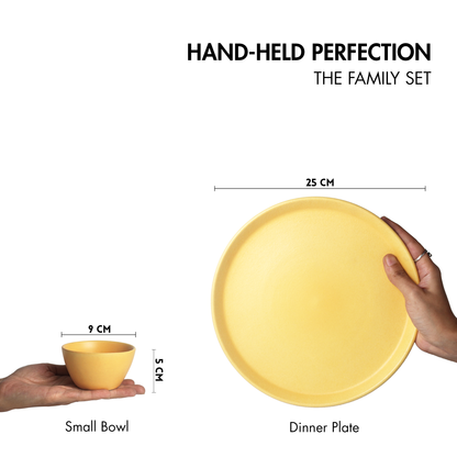 Aamras Yellow Family Dinner Set